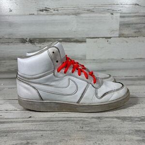 Nike Mens Air Force Hi Top Red Lace-Up Sneaker Shoes White Size 10‎
